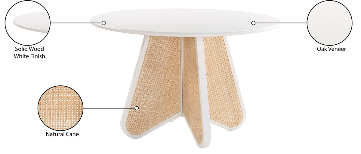 Butterfly - Solid Wood And Natural Cane Table