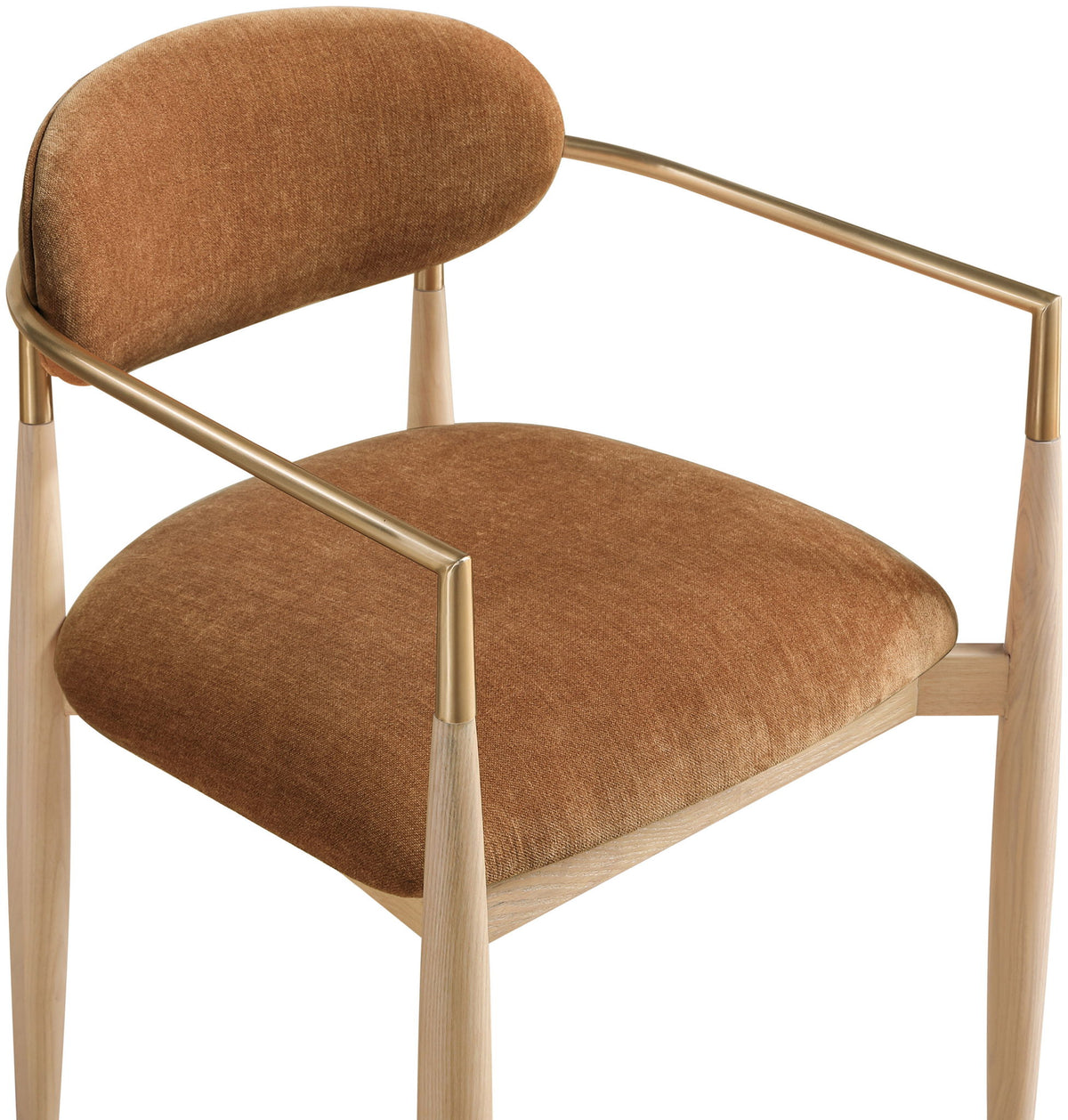 Riccio - Fabric Dining Arm Chair (Set of 2) - Natural Frame