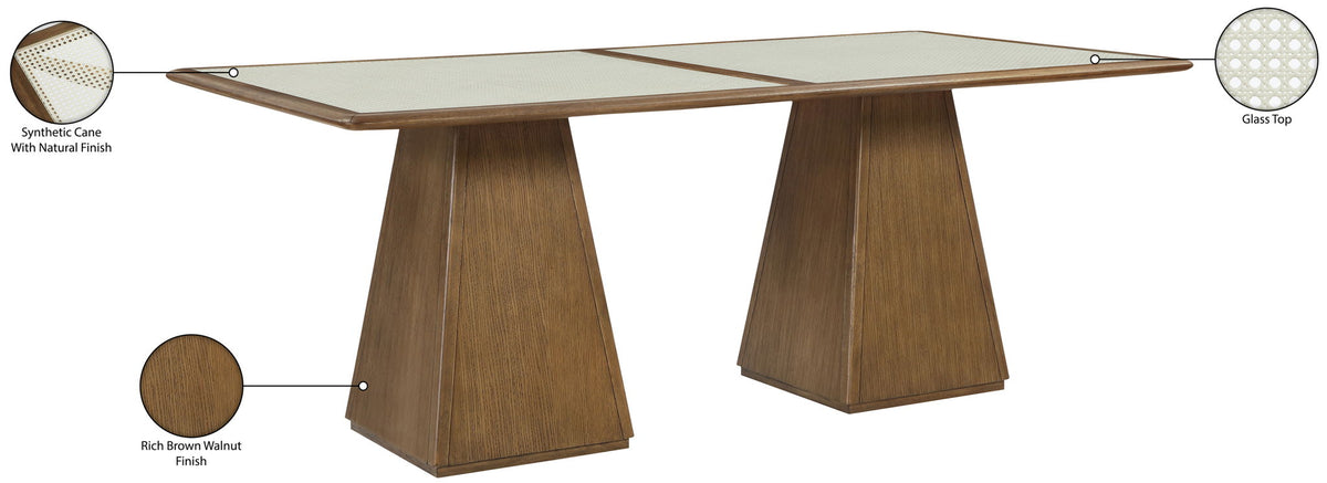 Atrium - Glass Top And Wood Base Dining Table