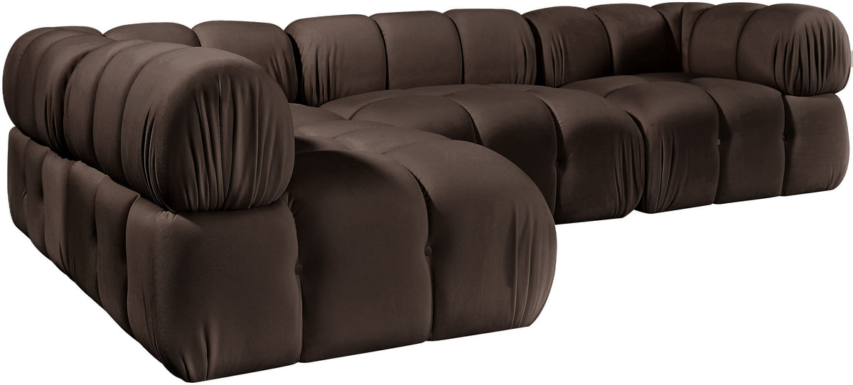 Orin - Fabric Velvet 4 Piece Modular Sectional