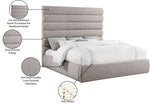 Adam - Linen Fabric Bed With 70.5" Headboard