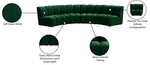 Infinity - 4 Piece Velvet Modular Sectional