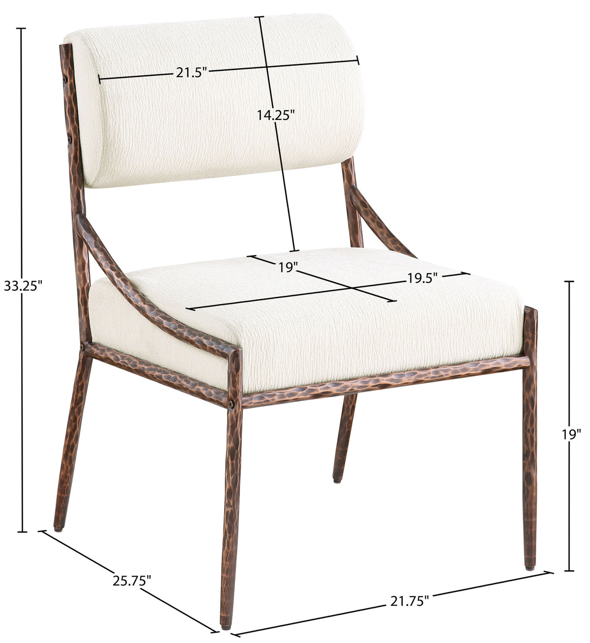 Bastille - Upholstered Dining Side Chair (Set of 2) - Bronze Frame