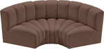 Arc - Faux Leather 3 Piece Modular U-Shaped Sofa