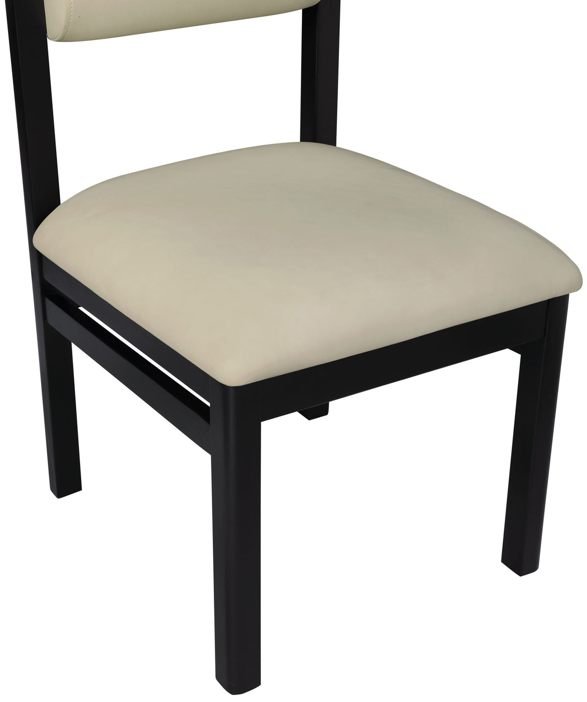 Roundhill - Faux Leather Dining Chair (Set of 2) - Black Frame