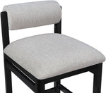 Roundhill - Fabric Counter Stool - Black Frame