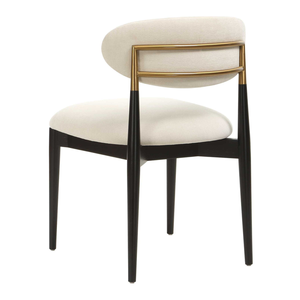 Moxie - Armless Dining Chair (Set of 2) - Black / Off White