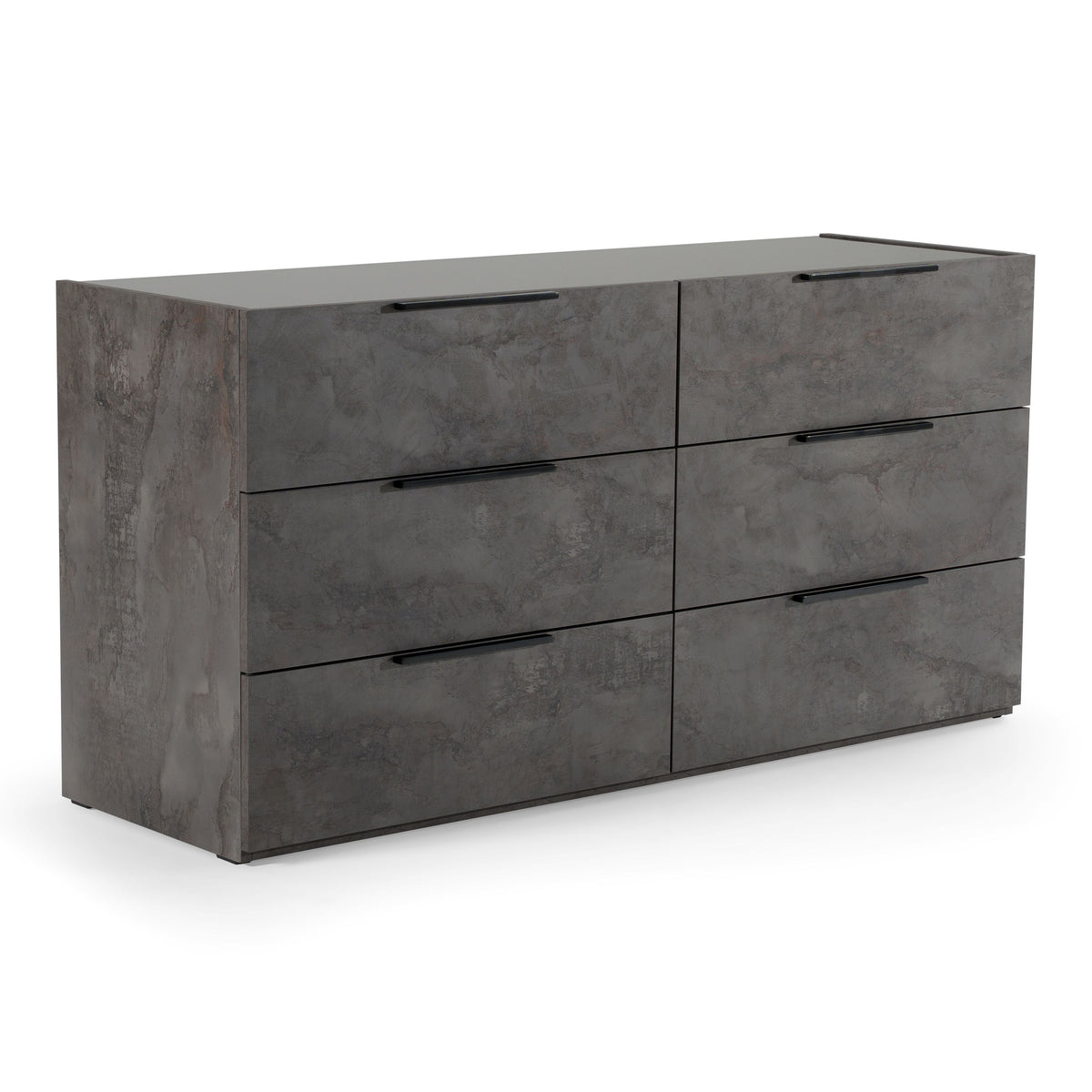 Eastern King Ferrara - Modern Volcano Oxide Grey 4-Piece Bedroom Set