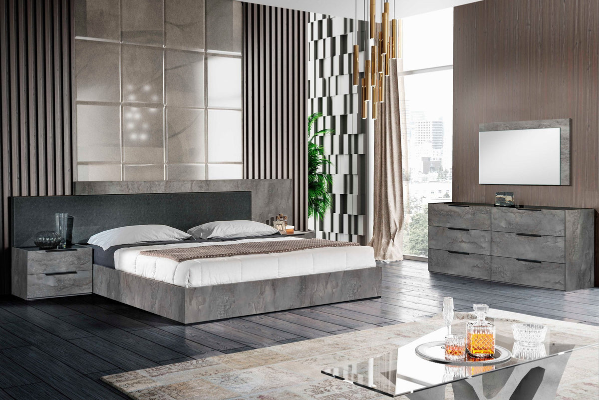 California King Ferrara - Modern Volcano Oxide Grey Bed by VIG Furniture - View 2