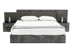 Queen Ferrara - Modern Volcano Oxide Grey Bedroom Set