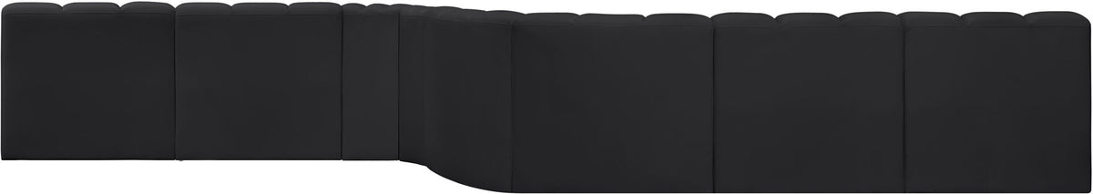 Arc - Faux Leather 8 Piece Curved Modular Sofa