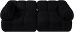 Orin - Velvet Performance Fabric Upholstered 2 Piece Modular Sofa (2 Corner Chairs)