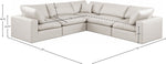 Comfy - 5 Piece Faux Leather Modular Corner Sectional