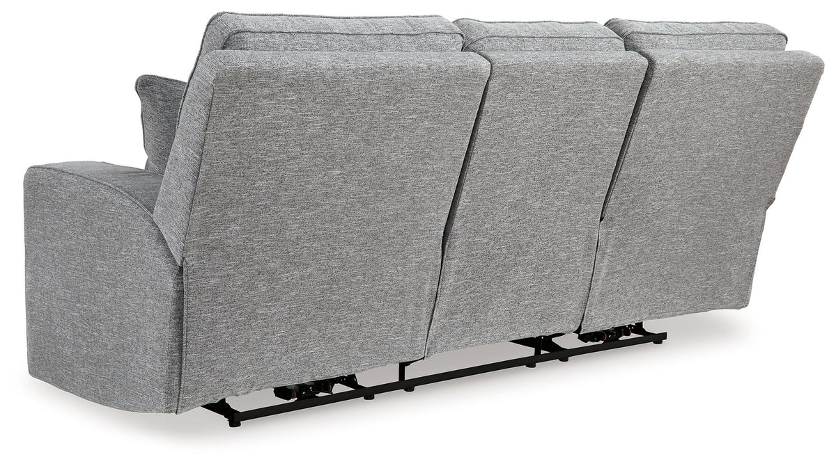 Biscoe - Power Reclining Sofa With Adj Headrest - Pewter
