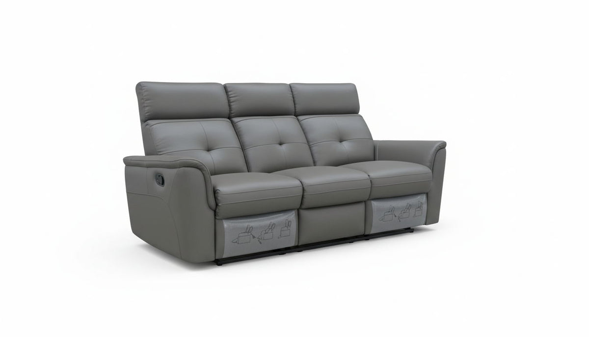 8501 - Sofa With 2 Manual Recliners