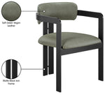 Aurum - Vegan Leather Upholstered Dining Chair With Graphite Black Base (Set of 2)