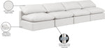 Indulge - Faux Leather 4 Seat Modular Armless Sofa
