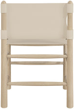 Santos - Vegan Leather Upholstered Dining Chair With Stained Natural Base (Set of 2)