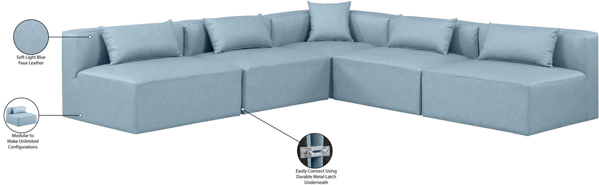 Cube - 5 Piece Modular Corner Armless Sectional