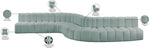 Arc - Faux Leather 8 Piece Curved Modular Sofa