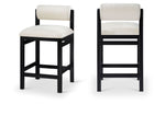 Roundhill - Fabric Counter Stool - Black Frame