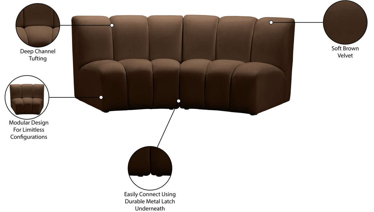 Infinity - 2 Piece Modular Sectional - Brown