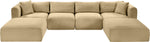 Shaggy - 6 Piece Modular Sectional With 2 Ottomans
