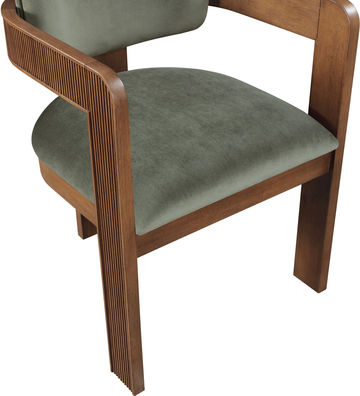 Sacha - Velvet Dining Chair With Brown Base (Set of 2)