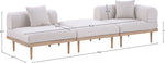 Laguna - 3 Piece Upholstered Outdoor Patio Modular Sofa With Backless Seat And 1 Arm