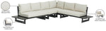 Maldives - 4 Piece Water Resistant Outdoor Patio Modular Sectional With Gray Base