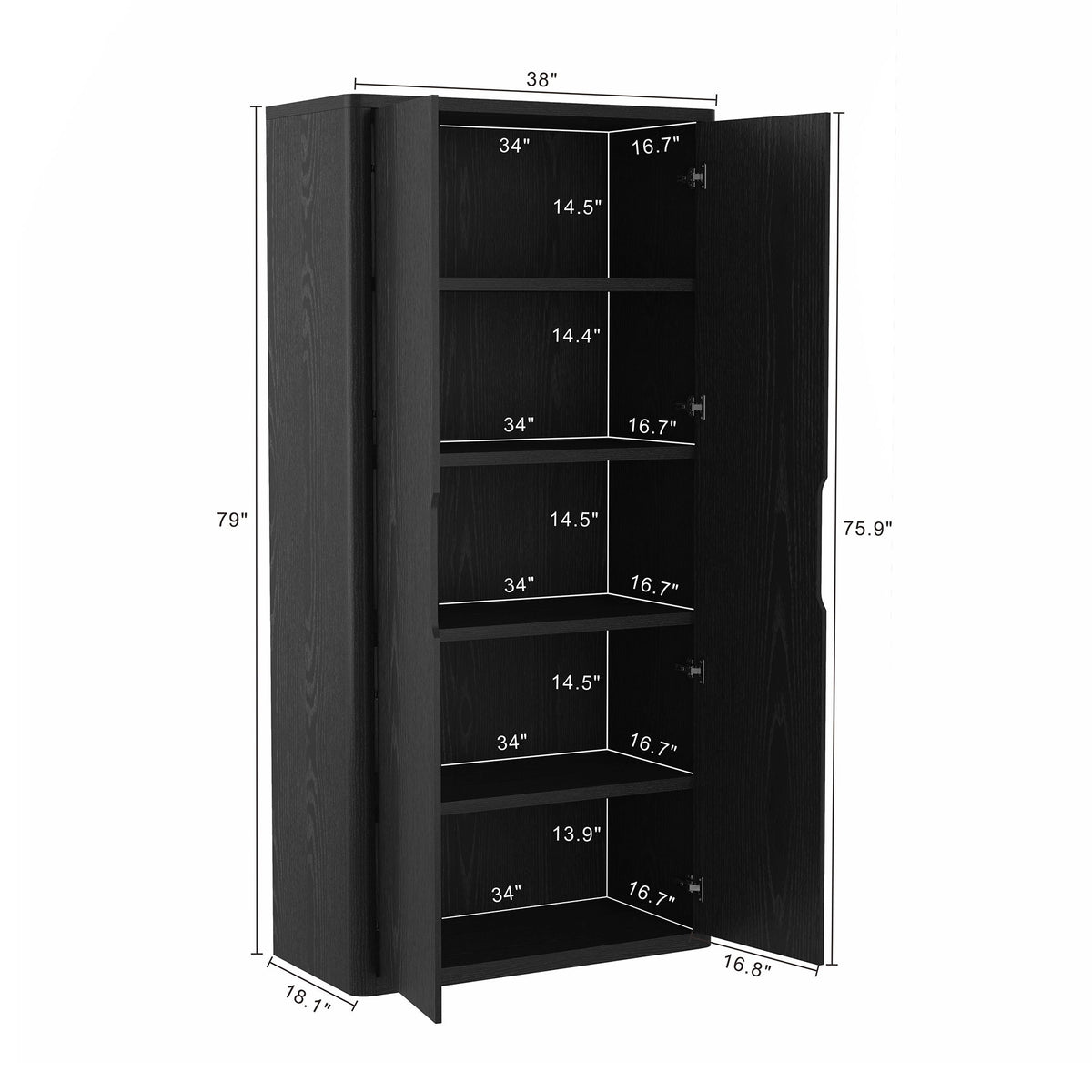 Manhattan Rivington - Bookcase Cabinet With 2 Doors