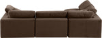 Comfy - 4 Piece Velvet Modular Armless Sectional