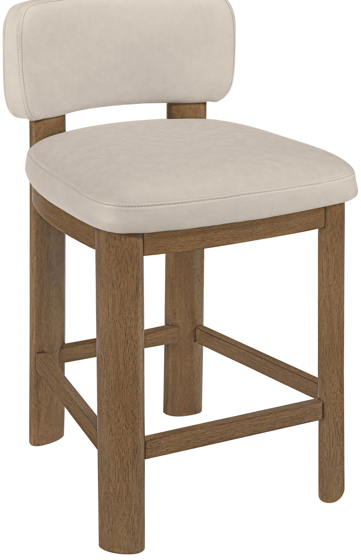Paloma - Faux Leather Upholstered Counter Stool (Set of 2) - Brown Frame