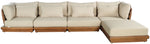 Mirella - 5 Piece Water Resistant Fabric Upholstered Outdoor Patio Modular Sectional
