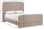 Fira - Chenille Fabric Upholstered Bed