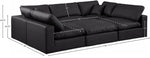Comfy - 6 Piece Faux Leather Sectional