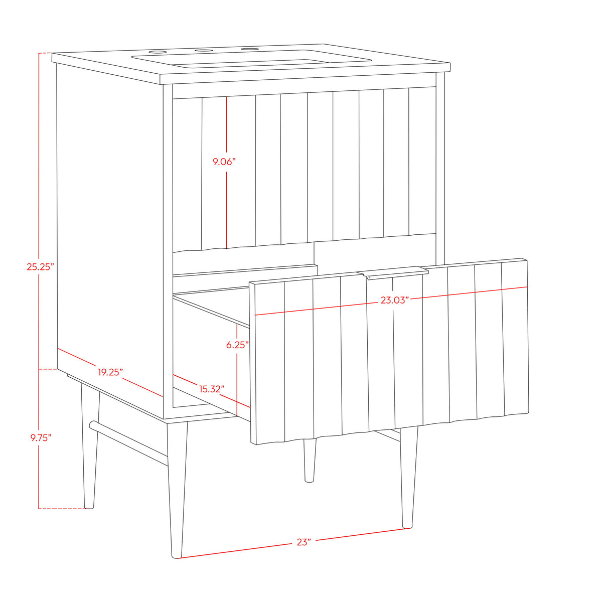 Modernist - Bathroom Vanity With Chrome Legs