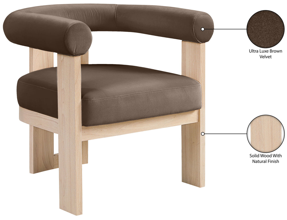 Arienzo - Performance Fabric Upholstered Accent Chair - Natural Base
