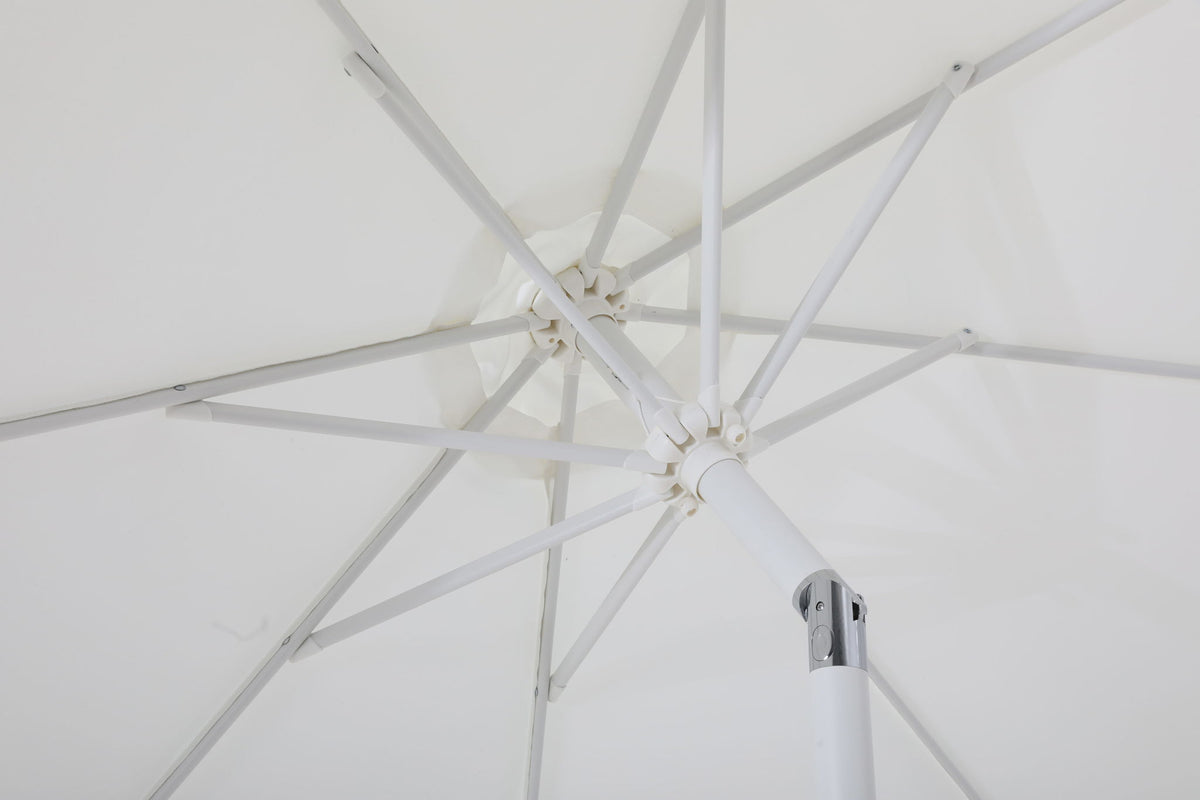 Fiji - Aluminum Patio Umbrella With Round Black And White Base