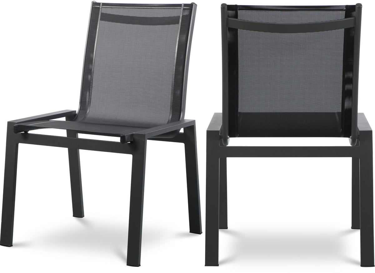 Nizuc - Outdoor Patio Dining Chair With Gray Frame (Set of 2)