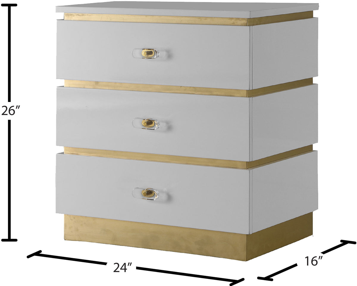 Esme - Side Table - White Lacquer