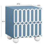 Tori - Motif Nightstand - Blue