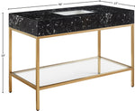Marmo - Engineered Marble Bathroom Vanity With Gold Base