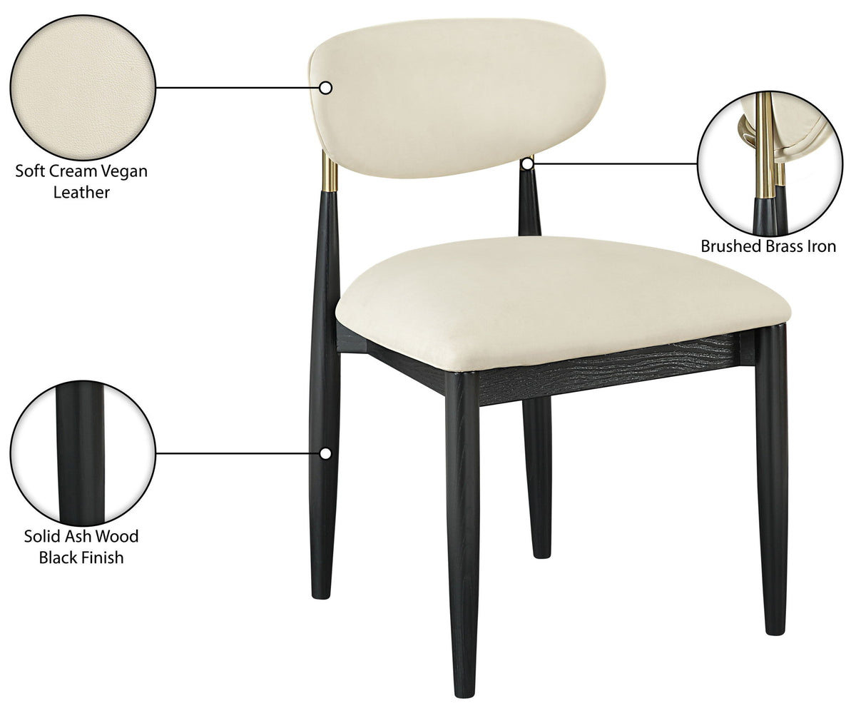 Riccio - Dining Side Chair (Set of 2) - Black And Gold Frame