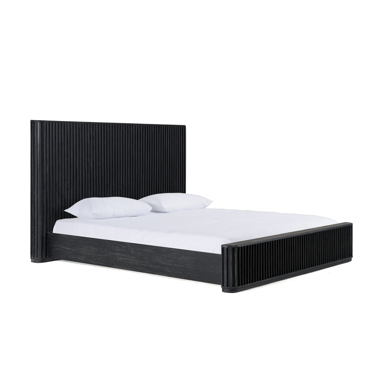 Fields - Modern Black Acacia Bed by VIG Furniture - View 2