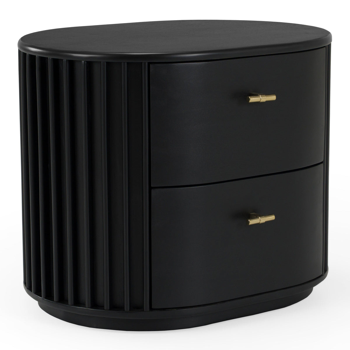Eastern King Fields - Modern Black Acacia Bedroom Set