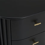 Eastern King Fields - Modern Black Acacia Bedroom Set