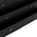 Eastern King Fields - Modern Black Acacia Bedroom Set