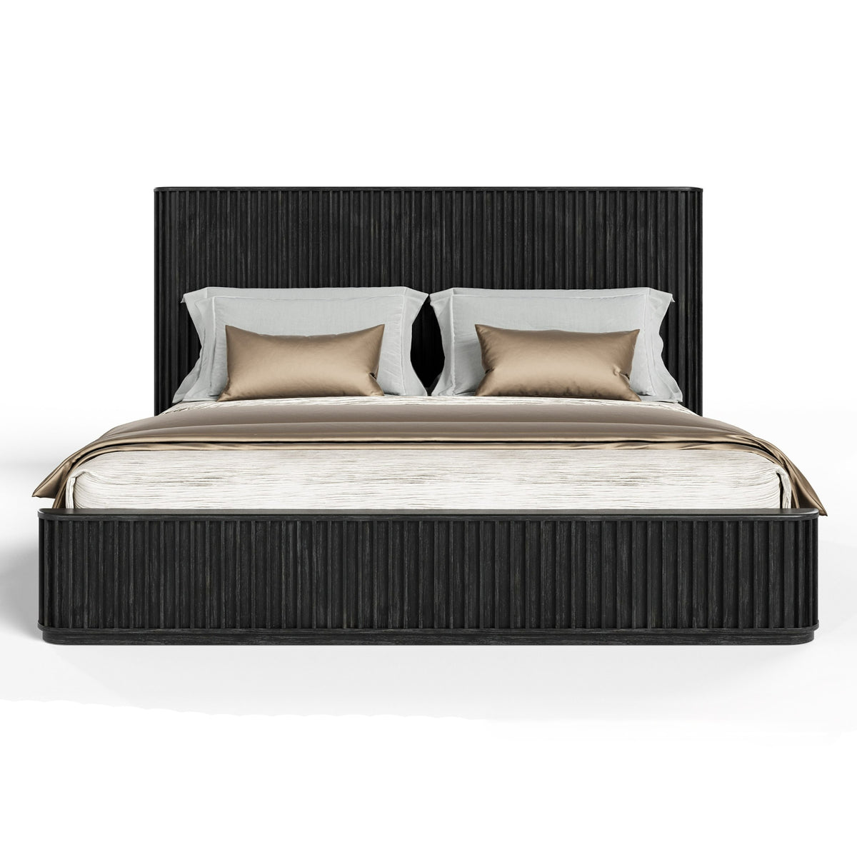Fields - Modern Black Acacia Bed by VIG Furniture - View 9