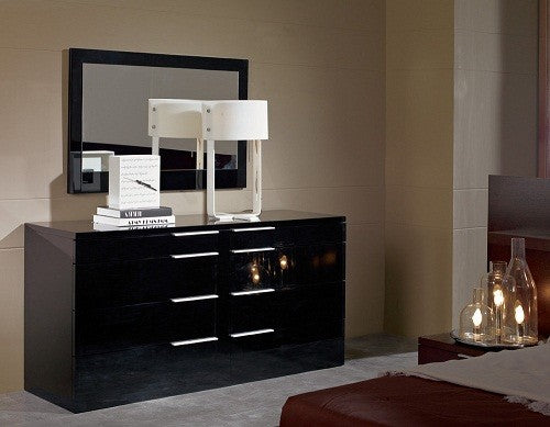 Impera Modern Black and White Lacquer Walk-on Platform Bed by VIG Furniture - View 7